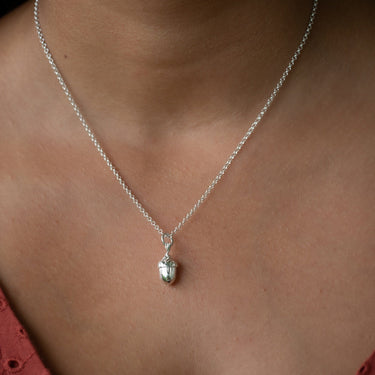 Silver Acorn Necklace by Lily Charmed