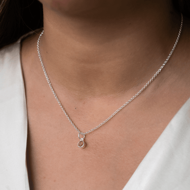 November Birthstone Necklace (Citrine) - Lily Charmed