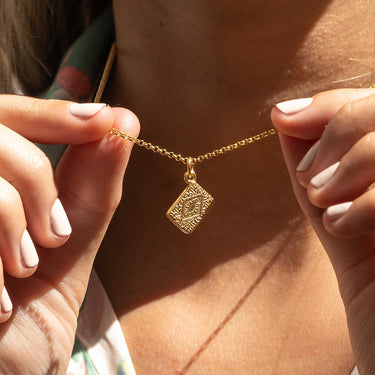 Gold Plated Custard Cream Biscuit Necklace |Lily Charmed