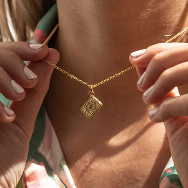 Gold Plated Custard Cream Biscuit Necklace |Lily Charmed