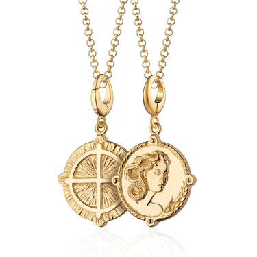 Gold Goddess of Fertility & Nature Demeter Charm Necklace | Goddess Penant Necklace