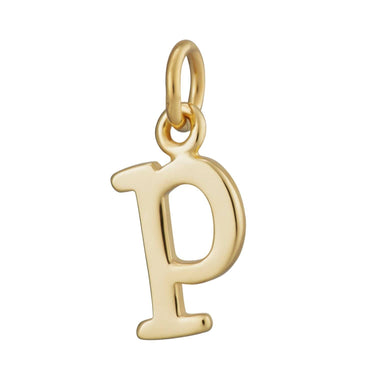 Gold Letter Charm P by Lily Charmed | Alphabet Charm for Bracelet