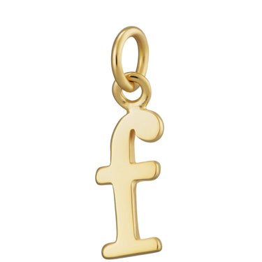 Gold Letter Charm F by Lily Charmed | Alphabet Charm for Bracelet