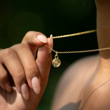 Gold Plated White Star Resin Capture Necklace by Lily Charmed