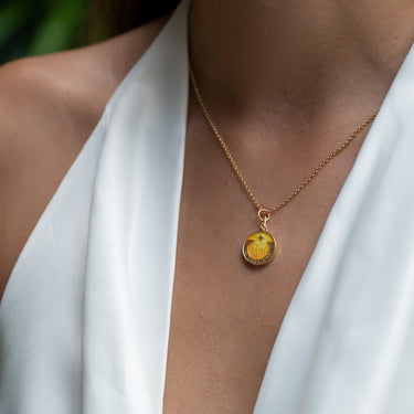 Gold Plated You Are My Lucky Star Yellow Coin Necklace | Lily Charmed Necklaces 