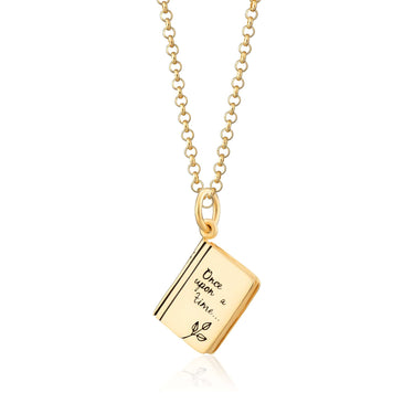 Gold Story Book Charm Necklace | Lily Charmed