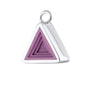 Silver Geometric Purple Triangle Earring Charm - Lily Charmed