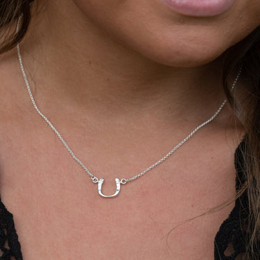 Silver Horseshoe Necklace | Good Luck Horseshoe Necklace by Lily Charmed