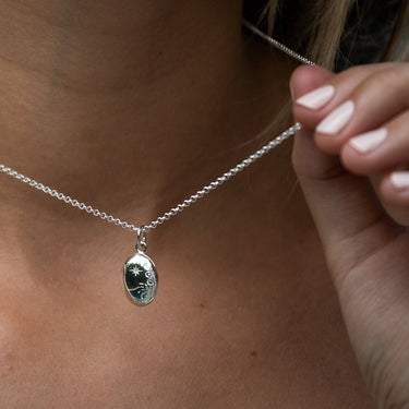 Silver Tiny Celestial Locket Necklace | Lily Charmed