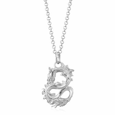 Silver Chinese Dragon Necklace | Year of the Dragon 2024 | Lily Charmed