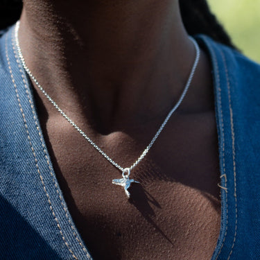 Silver Hummingbird Necklace | Lily Charmed