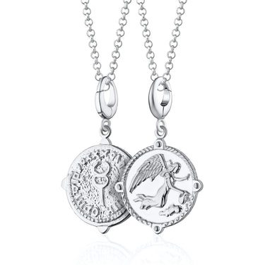 Silver Goddess of Communication Iris Charm Necklace | Goddess Penant Necklace