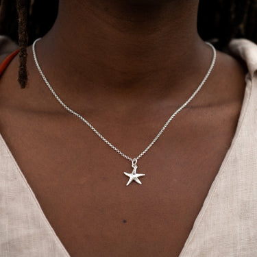 Silver Starfish Necklace | Lily Charmed