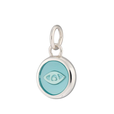 Silver Turquoise Eye Resin Capture Charm | Lily Charmed