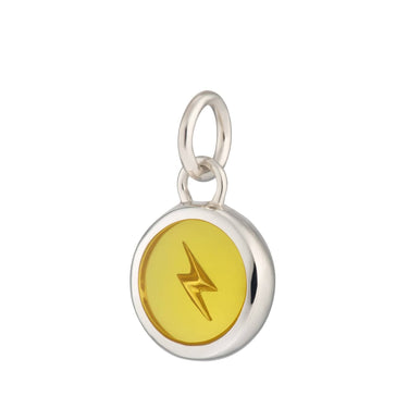 Silver Yellow Lightning Resin Capture Charm by Lily Charmed