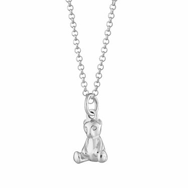 Silver Teddy Bear Charm Necklace | Lily Charmed