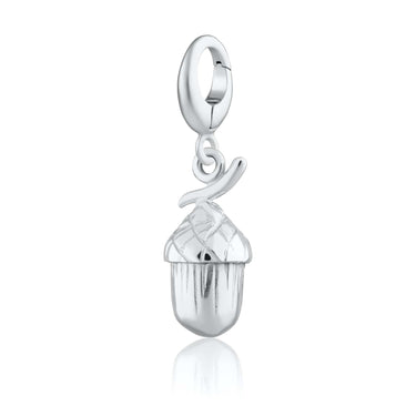 Silver Acorn Charm | Nature Charms | Pandora Compatible | Lily Charmed