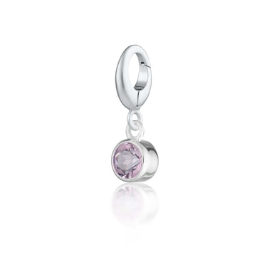 February Birthstone Amethyst Charm Compatible with Pandora Bracelets