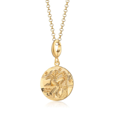 Gold Aquarius Zodiac Necklace - Lily Charmed