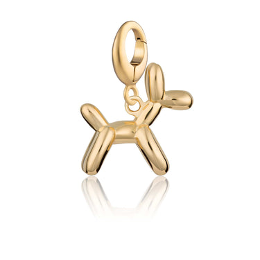 Gold Balloon Dog Charm compatible with Pandora bracelets | Animal Charms | Lily Charmed