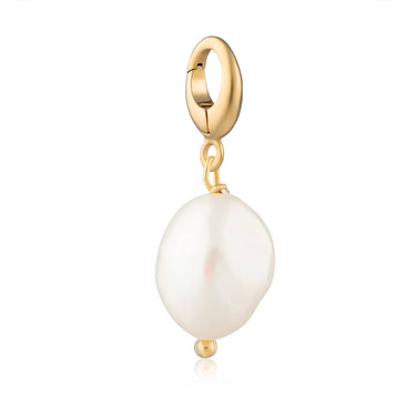 Gold Baroque Pearl Charm for Charm Bracelet | Pandora Compatible Charm