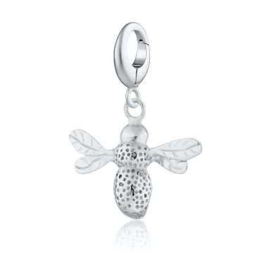 Silver Bee Charm with universal clasp compatible with Pandora | Summer Charms by Lily Charmed