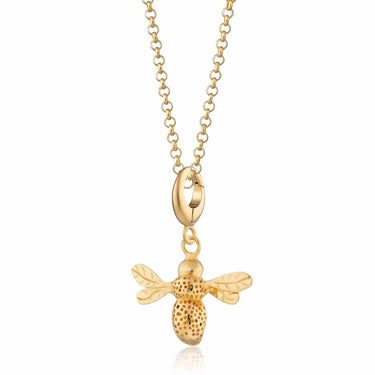 Gold Bee Charm Necklace | Bumble Bee Necklaces by Lily Charmed