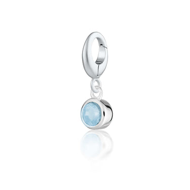Blue Topaz December Birthstone Charm | December Birthday Charm | Pandora Compatible Charm | Birthday Charm Gift | Lily Charmed