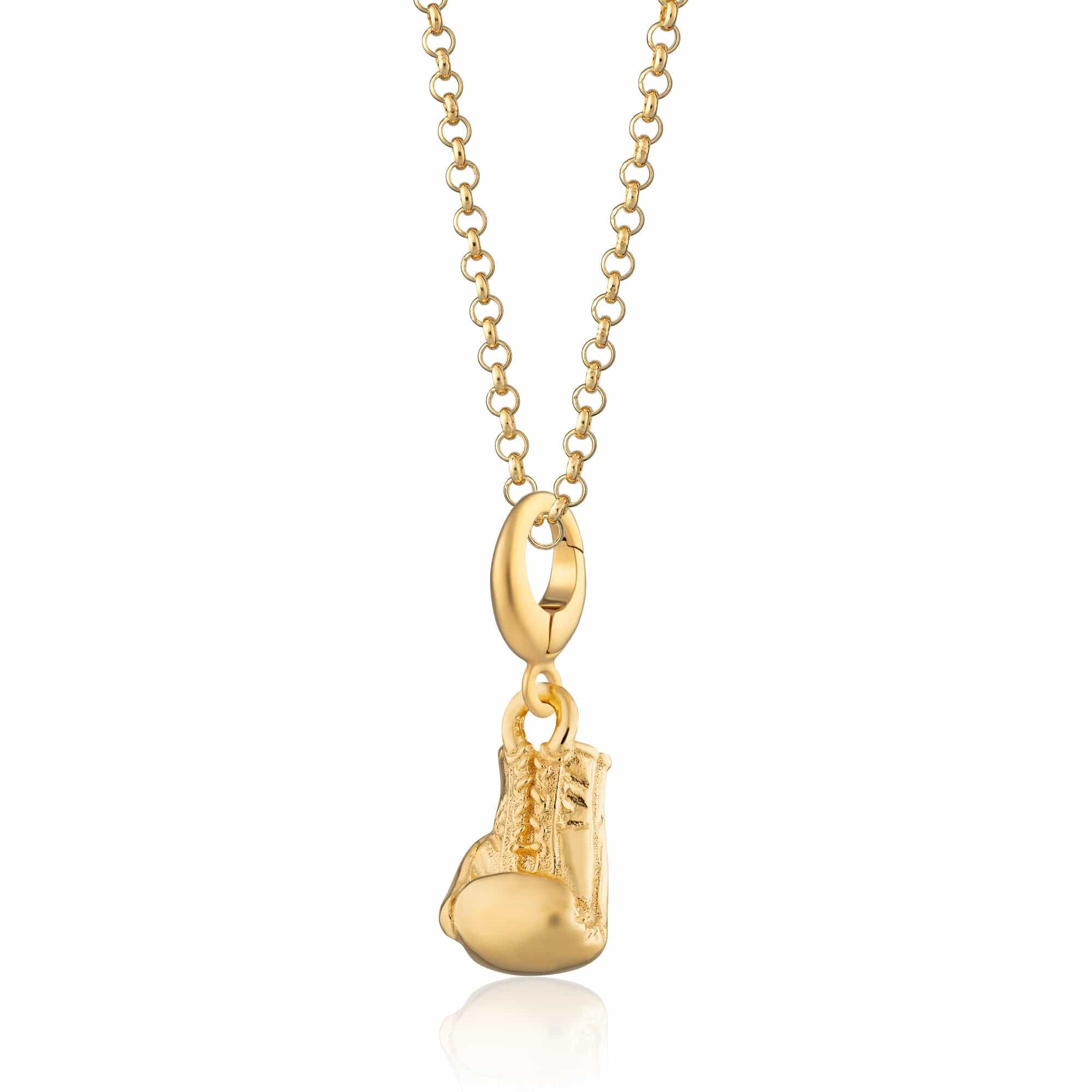 Gold Boxing Glove Charm Necklace Pendant – Lily Charmed