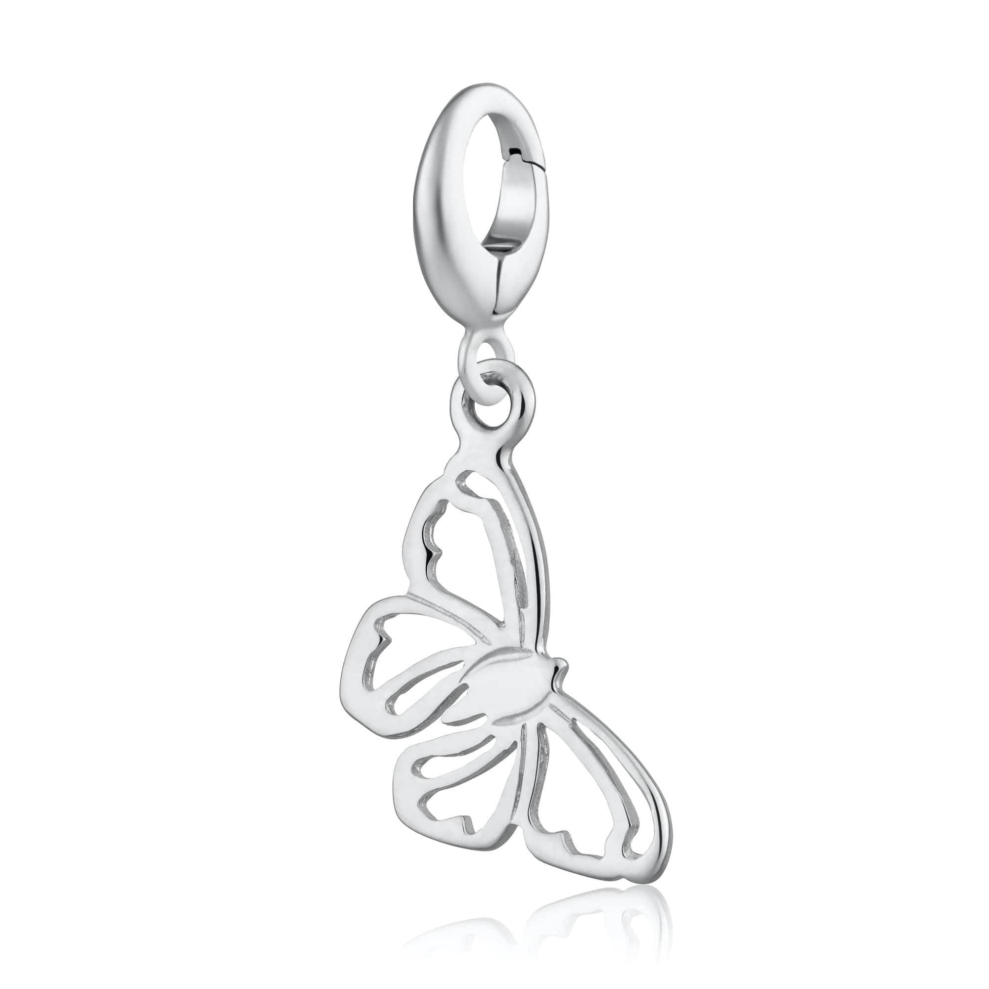 Silver Butterfly Charm Universal Clasp – Lily Charmed