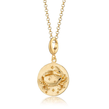 Gold Plated Cancer Zodiac Necklace - Lily Charmed