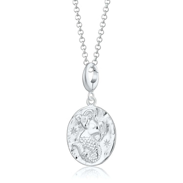 Silver Capricorn Zodiac Necklace - Lily Charmed