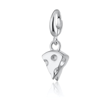 Silver Cheese Slice Charm