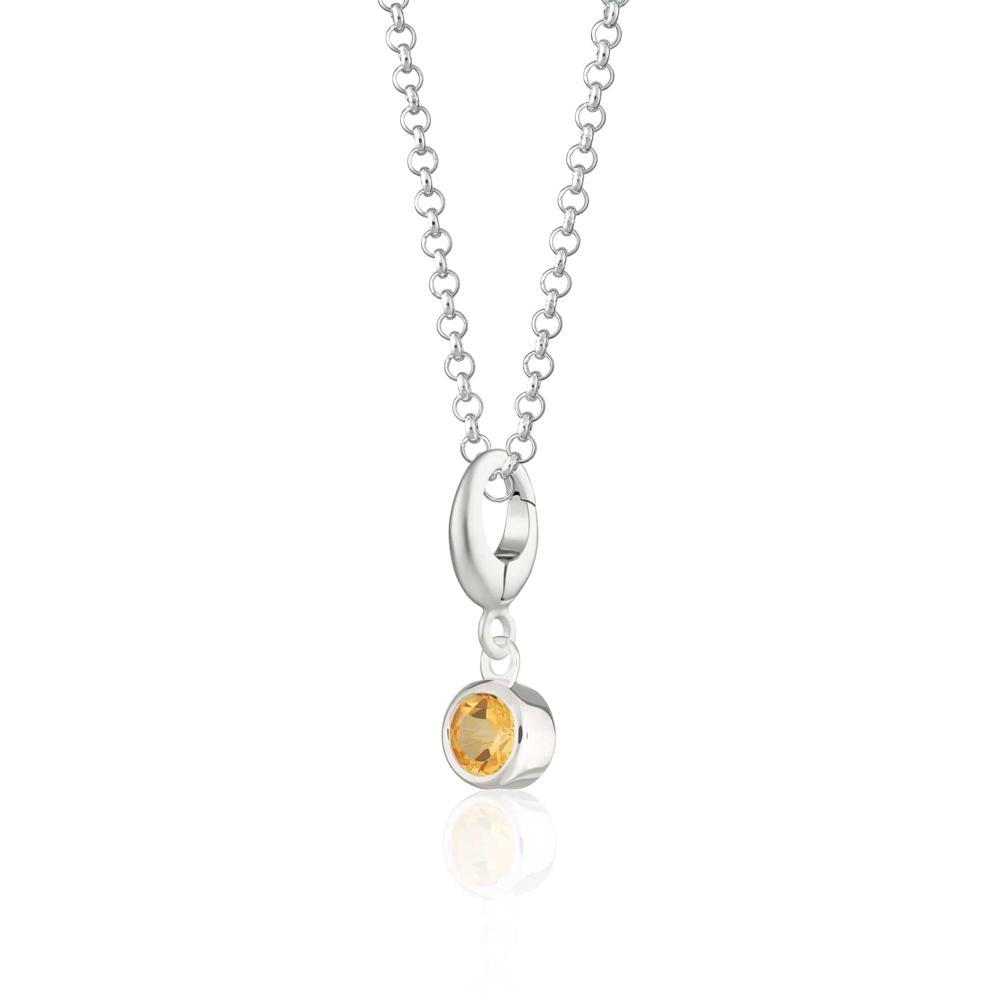November Birthstone Necklace (Citrine) | Lily Charmed