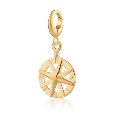 Gold Compass Charm compatible with Pandora by Lily Charmed