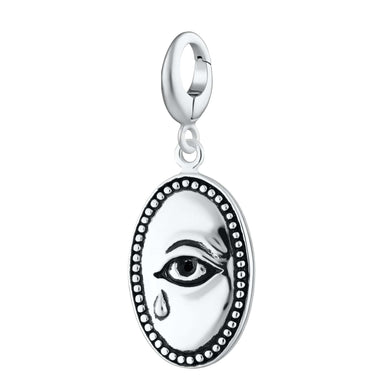Silver Crying Eye Charm | Good Luck Charm | Pandora Compatible Charm | Lily Charmed