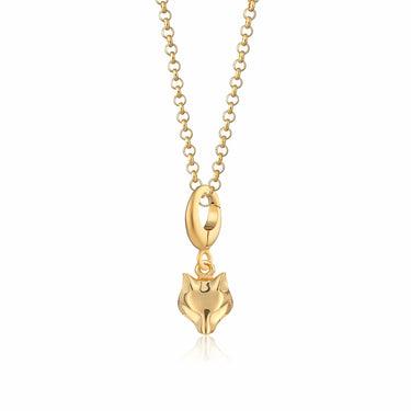 Gold Fox Charm Necklace | Animal Pendant Necklace