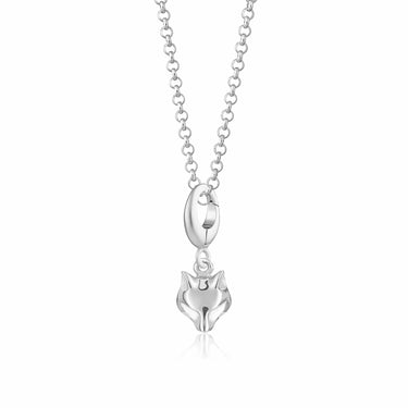Silver Fox Charm Necklace | Animal Pendant Necklace