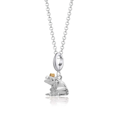 Silver Frog Charm Necklace by Lily Charmed