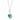 Silver Turquoise Heart Charm Necklace | Heart Penant Necklace