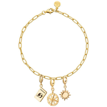 Gold Holiday & Travel Themed Charm Bracelet