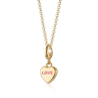 Gold Love Sweet Heart charm necklace | Heart Pendant Necklace