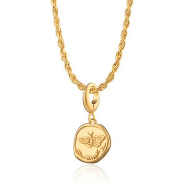 Gold Manifest Change Charm Necklace