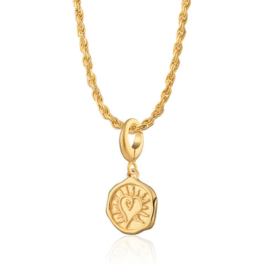 Gold Manifest Love Charm Necklace