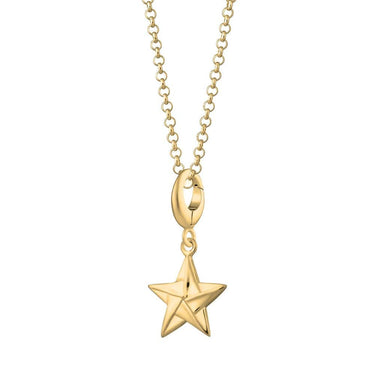 Gold Origami Star Charm Necklace | Celestial Pendant Necklace