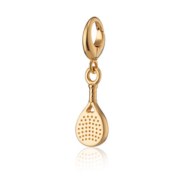 Gold Padel Racket Charm | 3D Padel Ball Charm