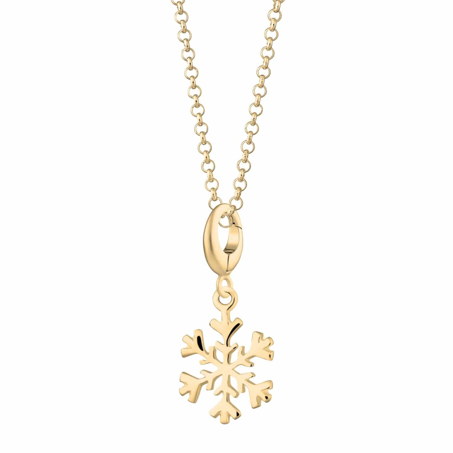 Gold Snowflake Charm Necklace – Lily Charmed