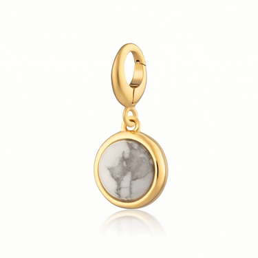 Gold Howlite Healing Stone Charm