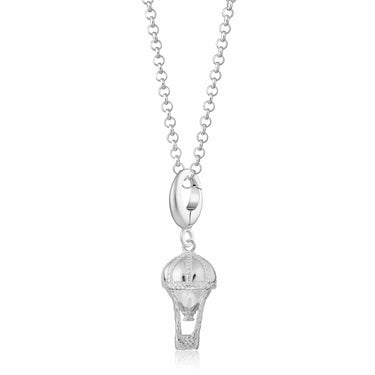 Silver Hot Air Balloon Charm Necklace | Lily Charmed