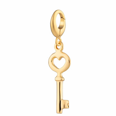 Gold Key Charm with universal clasp | Gold Charms by Lily Charmed